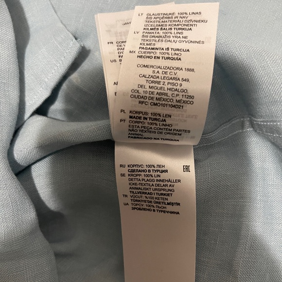 Sandro Sky Blue Linen Blouse - Picture 8 of 10